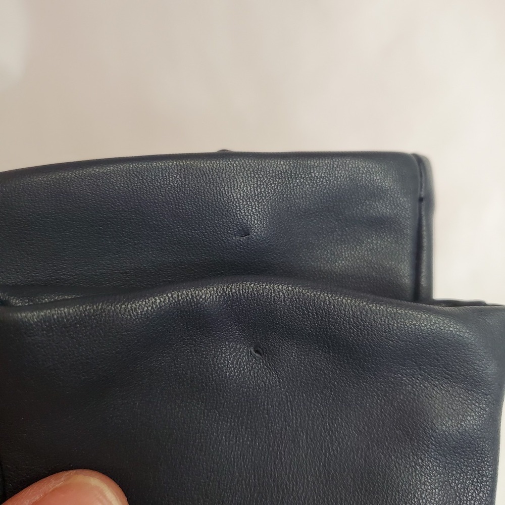 Black Soft Leather Cashmere Lined Luxury Gloves Land's End Touch Size Large - Picture 7 of 7